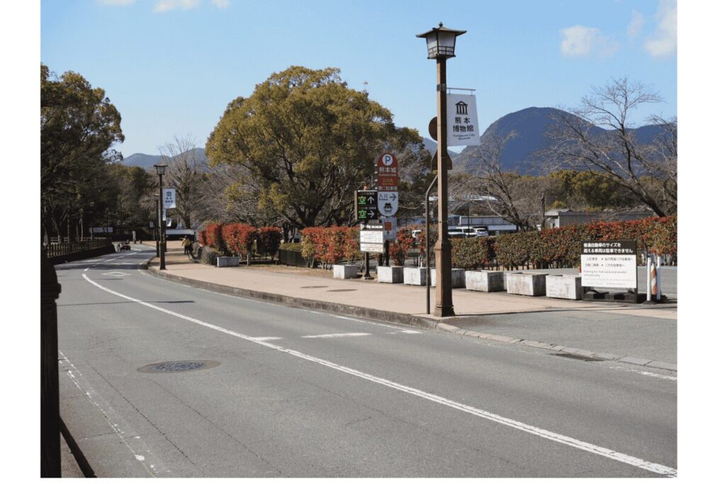 熊本城外堀　熊本城三の丸駐車場