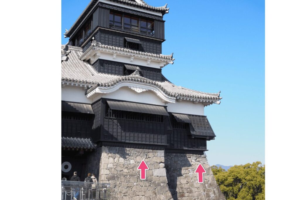 熊本城忍び返し　熊本城　熊本城天守閣