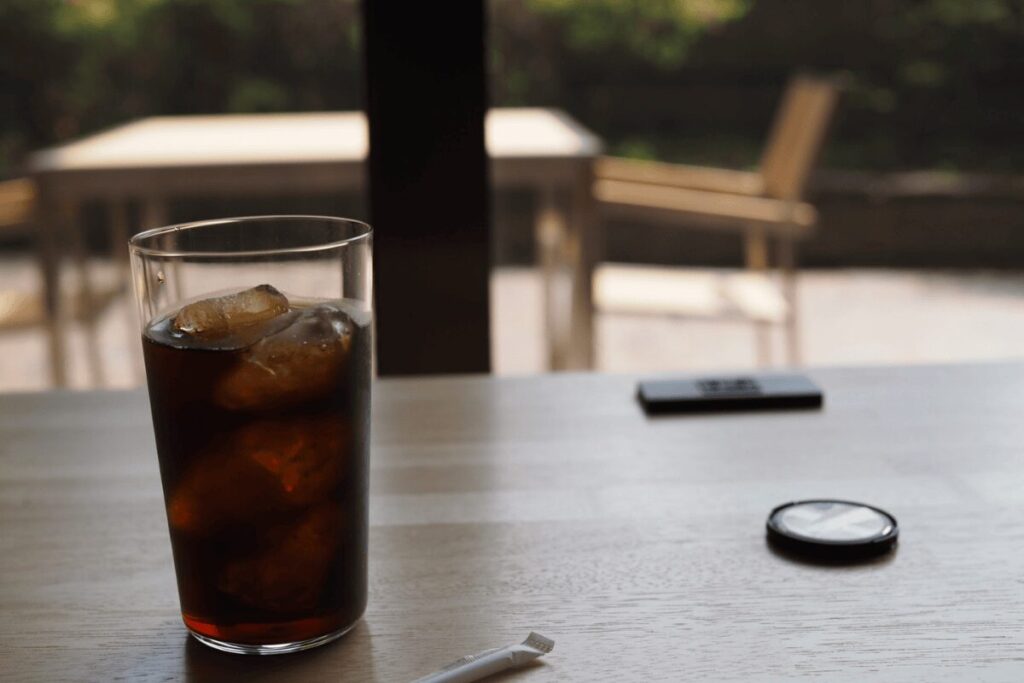 COFFEE KADOのアイスコーヒー

