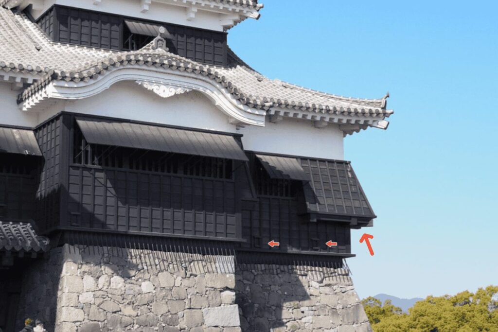 熊本城の石落としと狭間